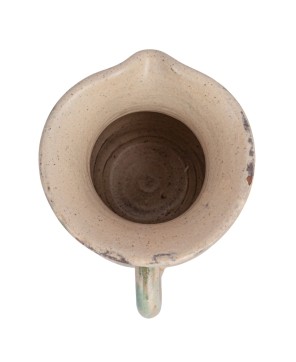 Hand-Painted Terra-Cotta Pitcher – 72 oz., Rustic Crackle Glaze