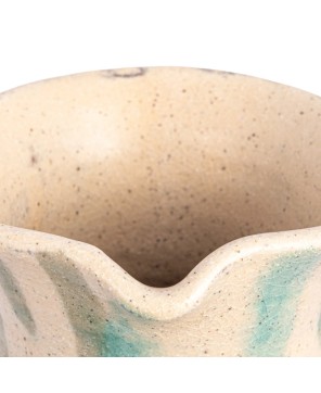 Hand-Painted Terra-Cotta Pitcher – 72 oz., Rustic Crackle Glaze