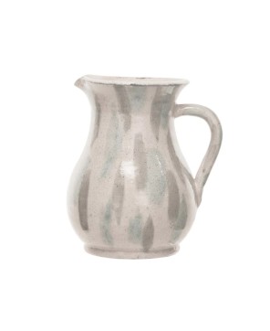 Hand-Painted Terra-Cotta Pitcher – 72 oz., Rustic Crackle Glaze
