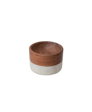 Marble & Acacia Wood Pinch Pot – Stylish & Functional Kitchen Storage