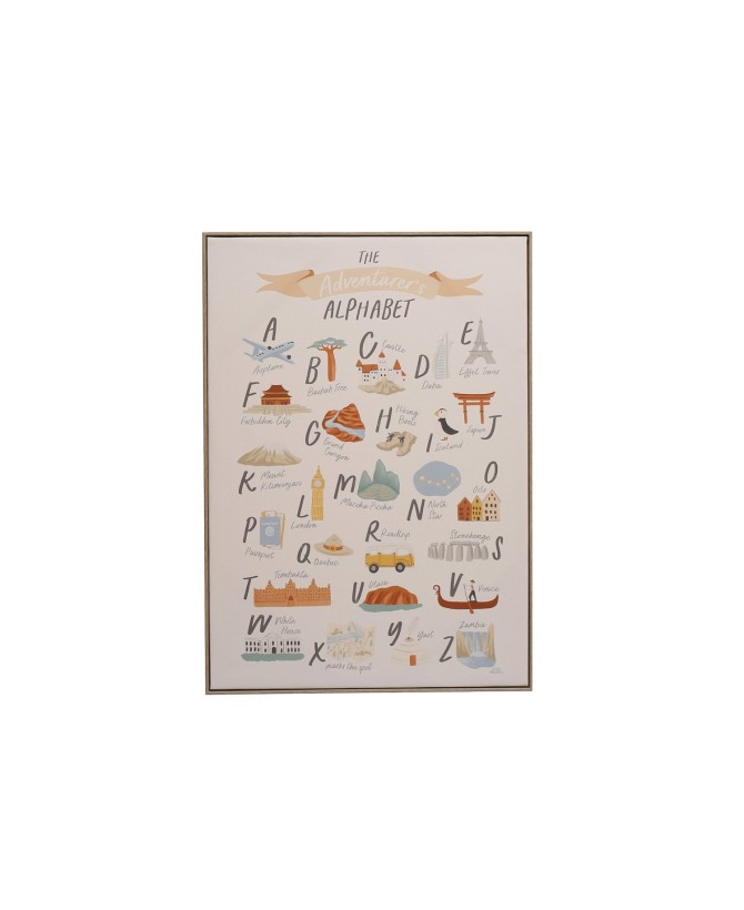 Canvas Framed Alphabet Wall Décor - Colorful Educational Art for Kids