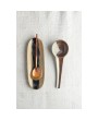 Two-Tone Stoneware Spoon – 7.25", Reactive Glaze, Brown & Beige