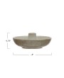 5" Stoneware Dish w/ Toothpick Holder – White Reactive Glaze