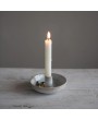 5" Stoneware Dish w/ Toothpick Holder – White Reactive Glaze