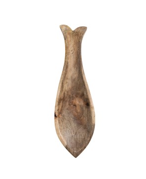 Mango Wood Fish-Shaped Dish – Hand-Carved Coastal Serveware