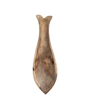 Mango Wood Fish-Shaped Dish – Hand-Carved Coastal Serveware