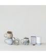 Stoneware Mug with Tea Bag Holder – Reactive Glaze, Unique Colors