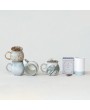Stoneware Mug with Tea Bag Holder – Reactive Glaze, Unique Colors