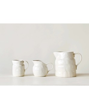 Stoneware Vintage Reproduction Pitcher – 14 oz. Farmhouse Style