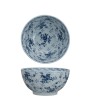 Porcelain Bowl – Blue & White Botanicals with Crackle Glaze