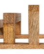 Rustic Mango Wood Stand with 3 Sections – Farmhouse Kitchen Storage