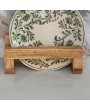 Rustic Mango Wood Stand with 3 Sections – Farmhouse Kitchen Storage