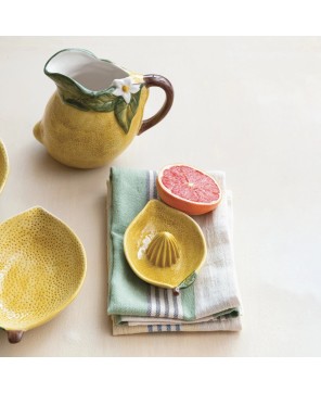 Hand-Painted Stoneware Lemon Juicer – Rustic Farmhouse Kitchen