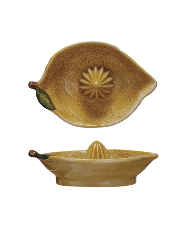 Hand-Painted Stoneware Lemon Juicer – Rustic Farmhouse Kitchen Hand-Painted Stoneware Lemon Juicer – Rustic Farmhouse Kitchen
