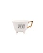6 oz. Stoneware Footed Teacup – Gold Electroplating, 6 Styles