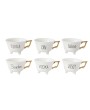 6 oz. Stoneware Footed Teacup – Gold Electroplating, 6 Styles