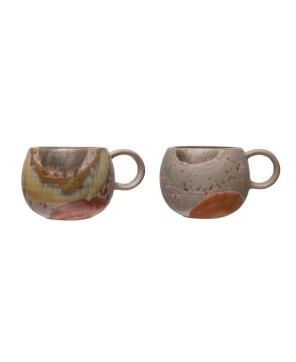 16 oz. Stoneware Mug – Reactive Glaze, 2 Colors, Elegant & Durable