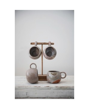 16 oz. Stoneware Mug – Reactive Glaze, 2 Colors, Elegant & Durable