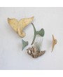 Decorative Resin Clam Shell Wall Container - Heavily Distressed Finish