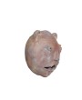 Handmade Terra-cotta Tiger Head Wall Décor - Whitewashed Boho Style