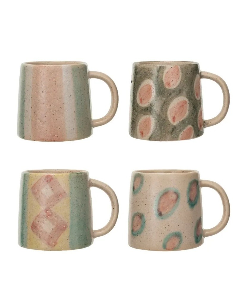 20 oz. Hand-Painted Terra-Cotta Mug – Unique & Rustic Design 20 oz. Hand-Painted Terra-Cotta Mug – Unique & Rustic Design