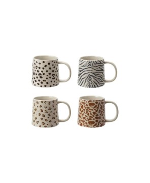 14 oz. Stoneware Mug with Animal Print – Durable & Stylish Drinkware