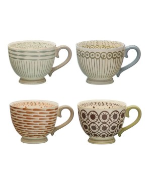 10 oz. Hand-Painted Stoneware Mug – Rustic & Durable Drinkware