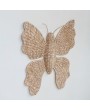 Hand-Woven Water Hyacinth Butterfly Wall Décor - Coastal Charm