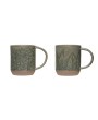 16 oz. Debossed Stoneware Mug – Matte Green, Stylish & Durable