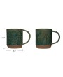 16 oz. Debossed Stoneware Mug – Matte Green, Stylish & Durable