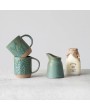 16 oz. Debossed Stoneware Mug – Matte Green, Stylish & Durable