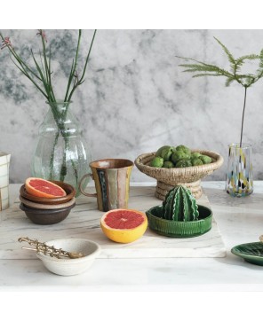 Cactus-Shaped Stoneware Juicer – Green, Boho Kitchen Essential