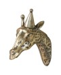 Cast Aluminum Giraffe Head with Party Hat Wall Décor