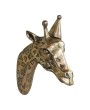 Cast Aluminum Giraffe Head with Party Hat Wall Décor