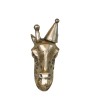 Cast Aluminum Giraffe Head with Party Hat Wall Décor