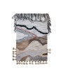 Hand-Woven Cotton Blend Wall Hanging with Wood Hanger, Multi-Color