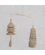 Handcrafted Wood & Seagrass Mobile/Wall Hanging