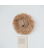 Boho Paper Rope & Raffia Lion Head Wall Décor for Bold Home Accent