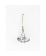 Distressed Tole Flower Bunch Ornament, Rustic Zinc Finish