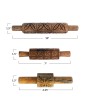 Hand-Carved Mango Wood Rolling Pins – Set of 3 for Baking & Decor