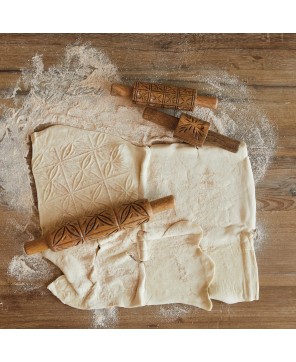 Hand-Carved Mango Wood Rolling Pins – Set of 3 for Baking & Decor