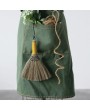Cotton Canvas Cross Back Apron with Pockets & Rivets - Green