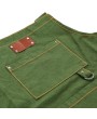 Cotton Canvas Cross Back Apron with Pockets & Rivets - Green