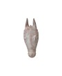 Handmade Terra-cotta Horse Head Wall Décor, Whitewashed, Boho Style