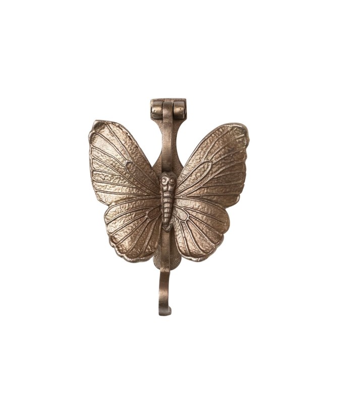 Cast Iron Butterfly Door Knocker, Antique Gold Finish, Garden Style
