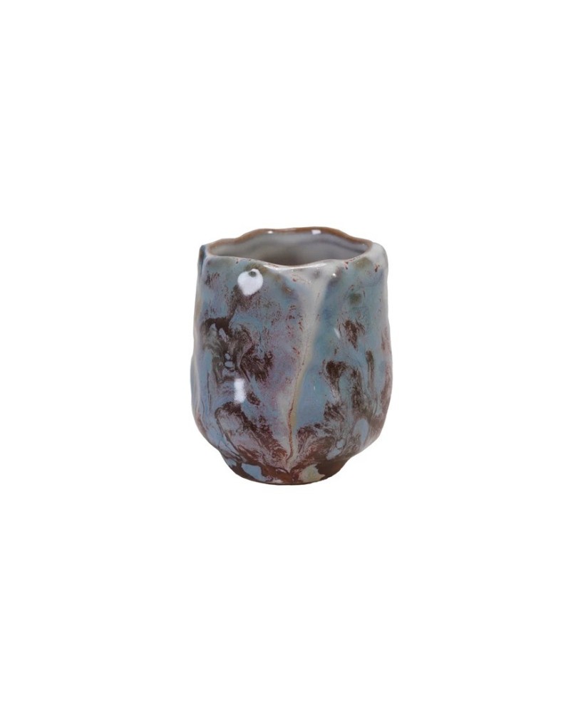 Stoneware Toothpick Holder – Multi Color with Reactive Glaze Stoneware Toothpick Holder – Multi Color with Reactive Glaze