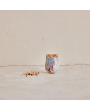 Stoneware Toothpick Holder – Multi Color with Reactive Glaze