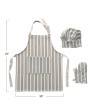 Cotton Child Chef Set – Apron, Hat & Oven Mitt | Striped Design