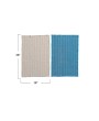 Cotton Dobby Tea Towels – Natural & Blue, Set of 2