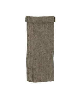 Stonewashed Linen Table Runner – Olive, 108"L x 14"W